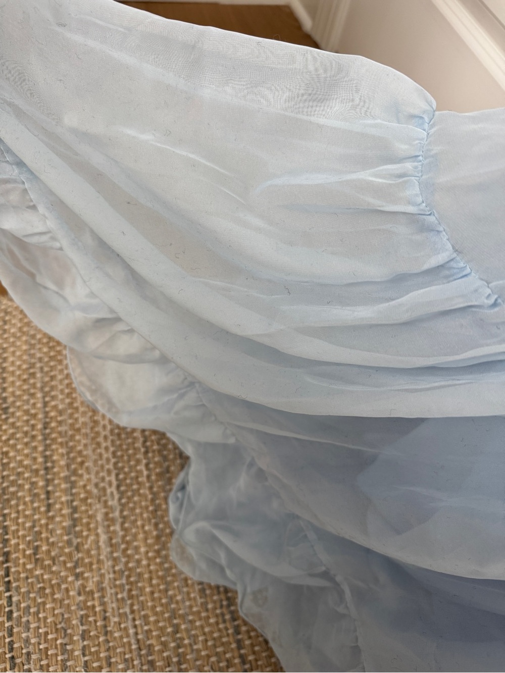 Mac Duggal Ethereal Light Blue Ruffled Tulle Gown - Picture 13 of 16